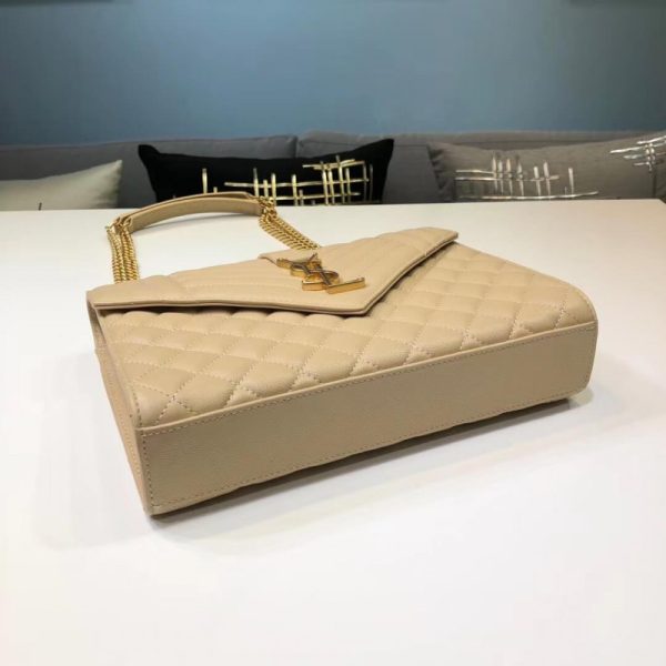 Saint Laurent Grain Leather Envelope Medium Replica Bag - Image 6