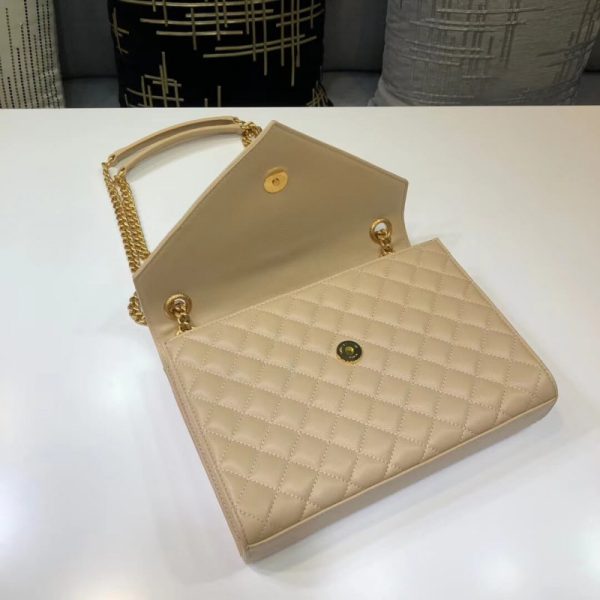 Saint Laurent Grain Leather Envelope Medium Replica Bag - Image 7