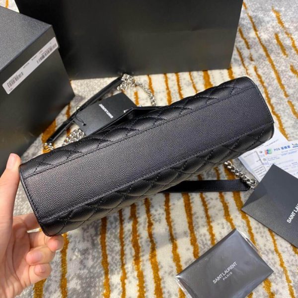 Replica Saint Laurent Grain Leather Envelope Bag - Black - Image 6