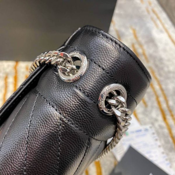 Replica Saint Laurent Grain Leather Envelope Bag - Black - Image 9
