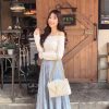 Best Replicas Bags - Saint Laurent White Grain Leather Envelope Medium Bag Shop For Best Louis Vuitton LV Replica Bags With Cheap Price