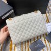 Best Replicas Bags - Saint Laurent White Grain Leather Envelope Medium Bag Shop For Best Louis Vuitton LV Replica Bags With Cheap Price