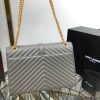 Best Replicas Bags - Replica Saint Laurent Grain Leather Envelope Chain Bag Shop For Best Louis Vuitton LV Replica Bags With Cheap Price