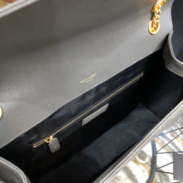 Replica Saint Laurent Grain Leather Envelope Chain Bag - Image 9