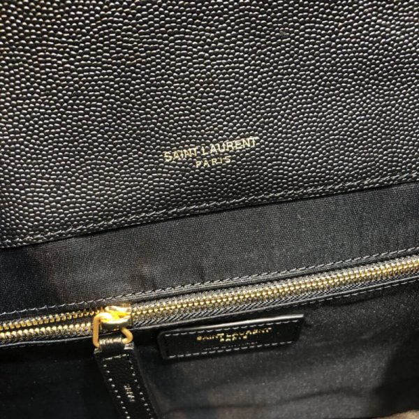 Saint Laurent Replica Grain Leather Envelope Chain Bag - Black - Image 11