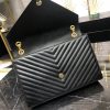 Best Replicas Bags - Saint Laurent Replica Grain Leather Envelope Chain Bag - Black Shop For Best Louis Vuitton LV Replica Bags With Cheap Price