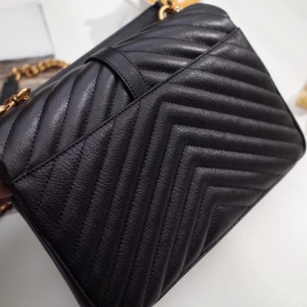 Saint Laurent Medium Replica College Bag in Black - Image 2