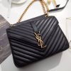 Best Replicas Bags - Saint Laurent Medium Replica College Bag in Black Shop For Best Louis Vuitton LV Replica Bags With Cheap Price