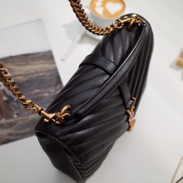 Saint Laurent Medium Replica College Bag in Black - Image 4