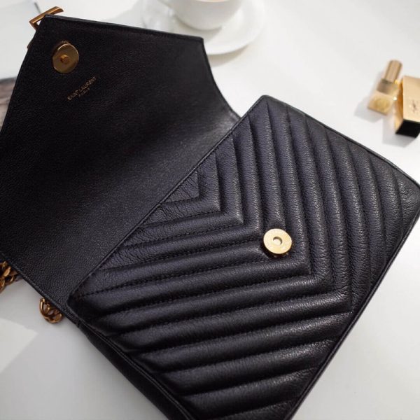 Saint Laurent Medium Replica College Bag in Black - Image 6