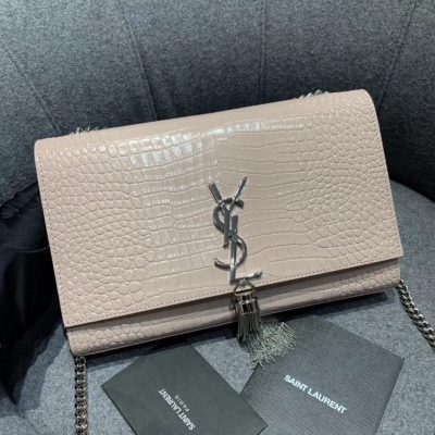 Saint Laurent Crocodile Replica Kate Tassel Chain Bag