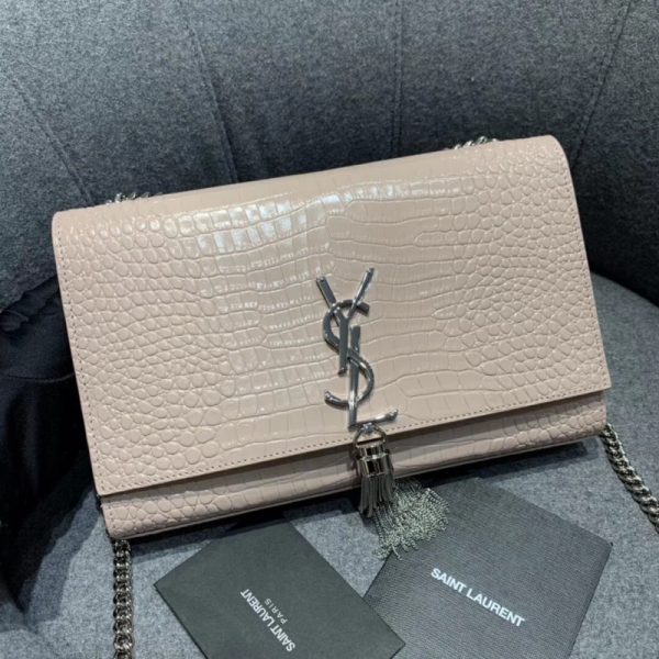Saint Laurent Crocodile Replica Kate Tassel Chain Bag