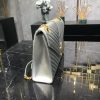 Best Replicas Bags - Saint Laurent Metallic Silver Envelope Chain Bag - Large Shop For Best Louis Vuitton LV Replica Bags With Cheap Price