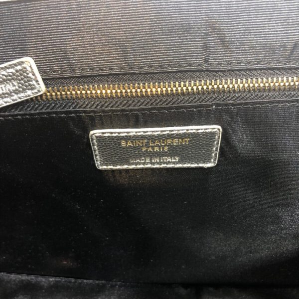 Saint Laurent Metallic Silver Envelope Chain Bag - Large - Image 9