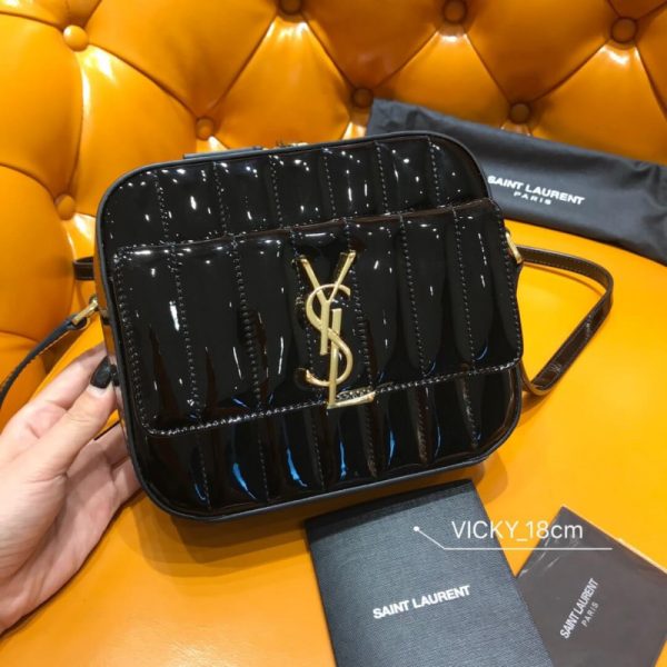 Saint Laurent Vicky Patent Leather Camera Bag Replica - Image 2