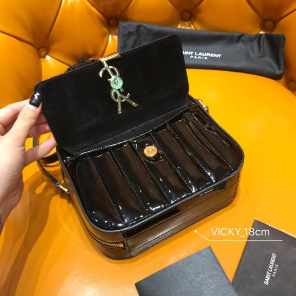 Saint Laurent Vicky Patent Leather Camera Bag Replica - Image 6