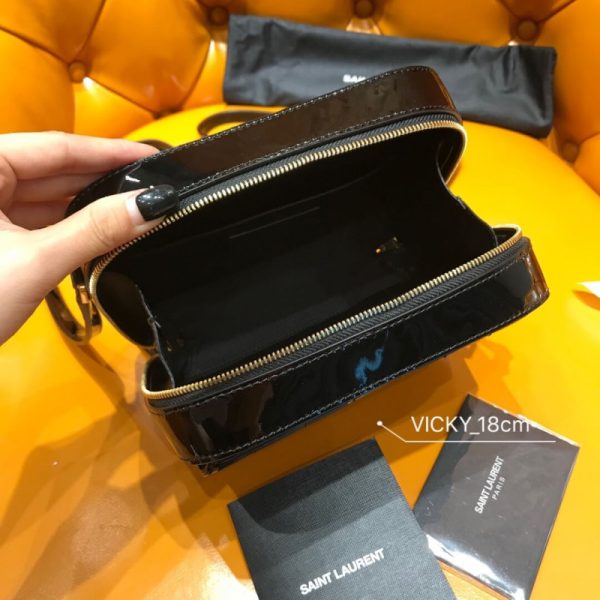 Saint Laurent Vicky Patent Leather Camera Bag Replica - Image 7