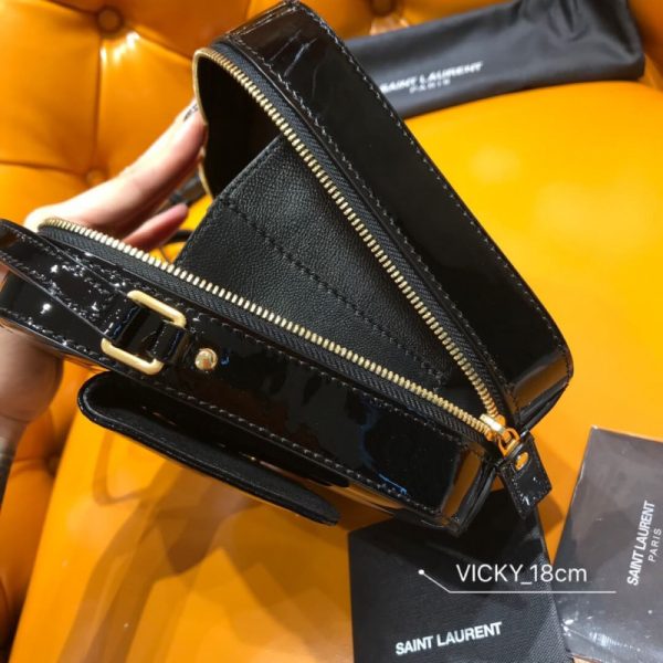 Saint Laurent Vicky Patent Leather Camera Bag Replica - Image 9
