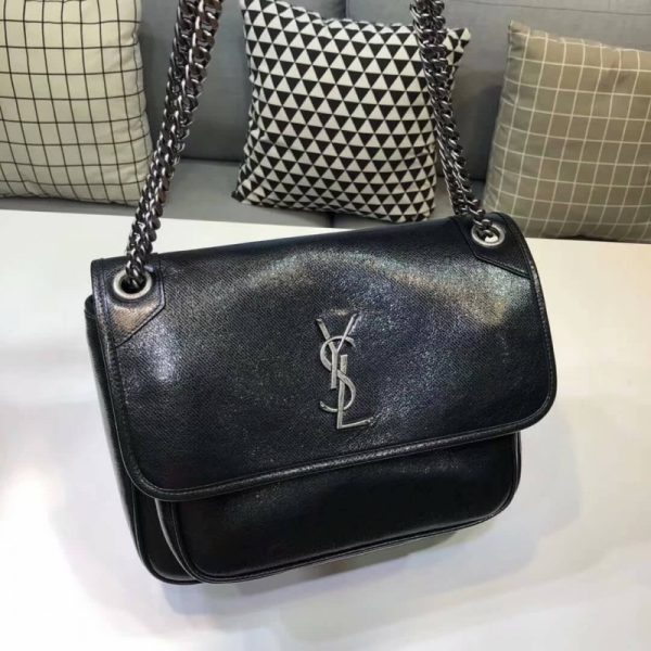 Metallic Leather Replica Saint Laurent Niki Baby Bag - Image 2