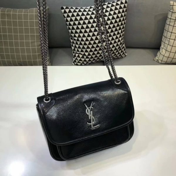 Replica Saint Laurent Niki Baby Metallic Leather Bag - Image 2