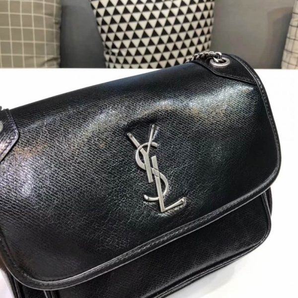 Replica Saint Laurent Niki Baby Metallic Leather Bag - Image 4