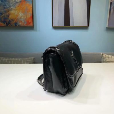 Replica Saint Laurent Niki Baby Metallic Leather Bag