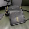 Best Replicas Bags - Saint Laurent Nolita Mini Leather Shoulder Bag - Black Replica Shop For Best Louis Vuitton LV Replica Bags With Cheap Price