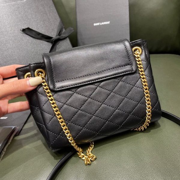 Saint Laurent Nolita Mini Leather Shoulder Bag - Black Replica - Image 7