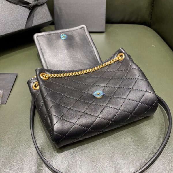 Saint Laurent Nolita Mini Leather Shoulder Bag - Black Replica - Image 8
