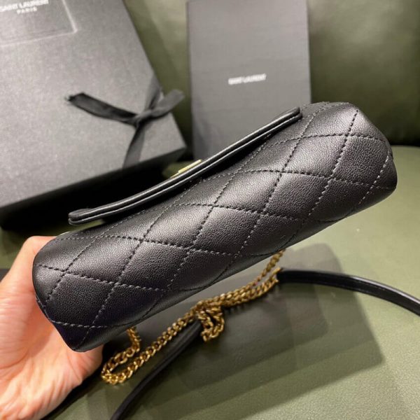 Saint Laurent Nolita Mini Leather Shoulder Bag - Black Replica - Image 9