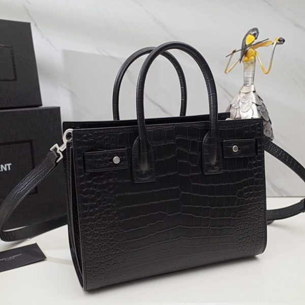 Replica Saint Laurent Croc-Effect Sac De Jour Baby Bag 477477 - Image 2