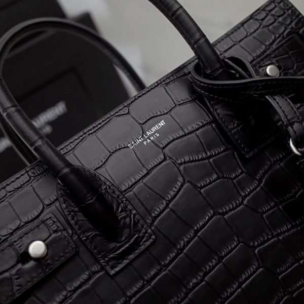 Replica Saint Laurent Croc-Effect Sac De Jour Baby Bag 477477 - Image 5