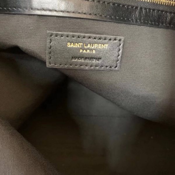 Saint Laurent Leather & Canvas Replica Shopping Tag - Image 12