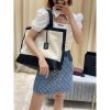 Best Replicas Bags - Saint Laurent Leather & Canvas Replica Shopping Tag Shop For Best Louis Vuitton LV Replica Bags With Cheap Price