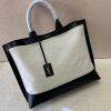 Best Replicas Bags - Saint Laurent Leather & Canvas Replica Shopping Tag Shop For Best Louis Vuitton LV Replica Bags With Cheap Price