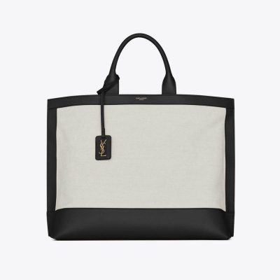 Saint Laurent Leather & Canvas Replica Shopping Tag