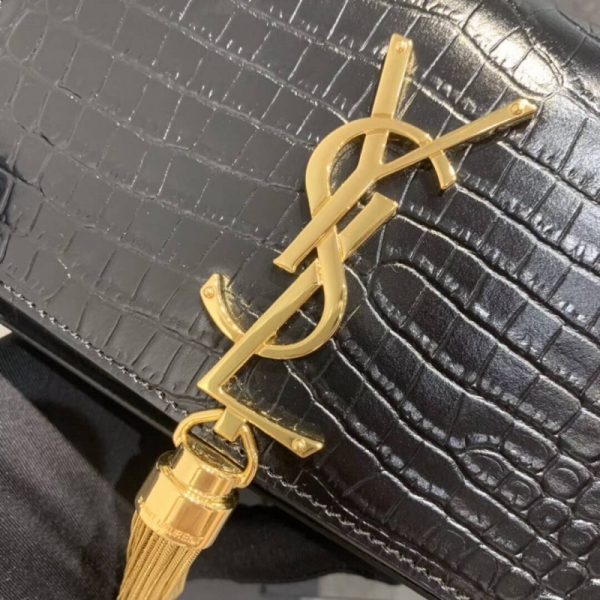 Saint Laurent Crocodile Leather Kate Tassel Chain Bag Replica - Image 4