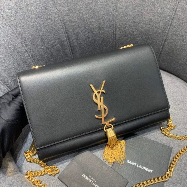 Saint Laurent Monogram Kate Tassel Satchel - Smooth Calfskin Medium - Image 2