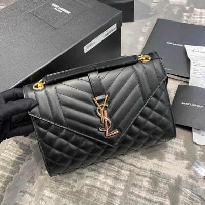 Smooth Leather Envelope Medium Bag - Saint Laurent Replica