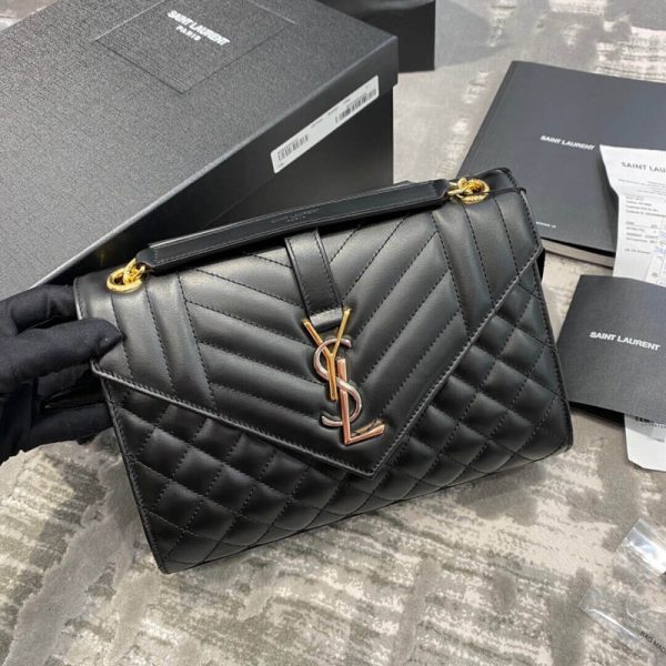 Smooth Leather Envelope Medium Bag - Saint Laurent Replica