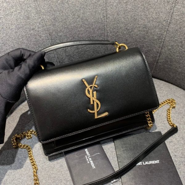 Saint Laurent Sunset Smooth Leather Chain Wallet Replica - Image 2