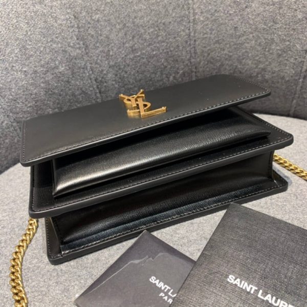 Saint Laurent Sunset Smooth Leather Chain Wallet Replica - Image 4
