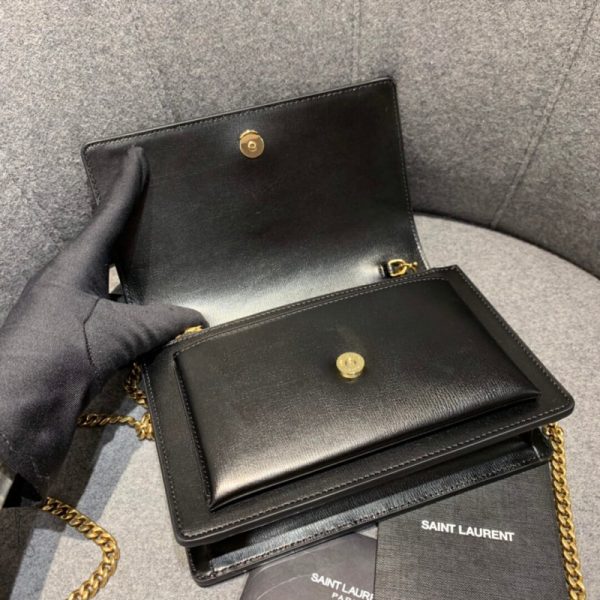 Saint Laurent Sunset Smooth Leather Chain Wallet Replica - Image 6