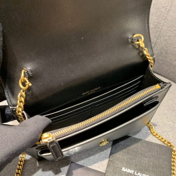 Saint Laurent Sunset Smooth Leather Chain Wallet Replica - Image 7