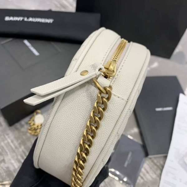 Saint Laurent Vinyle Chevron-Quilted Leather Camera Bag Replica - Image 3