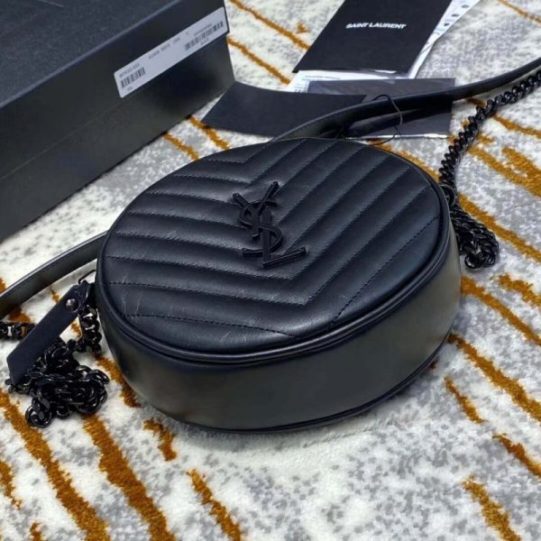 Replica Saint Laurent Chevron Quilt Leather Camera Bag - Image 4