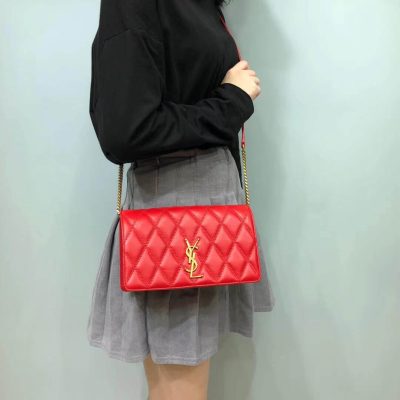 Saint Laurent YSL Angie Chain Bag - Quilted Lambskin Replica