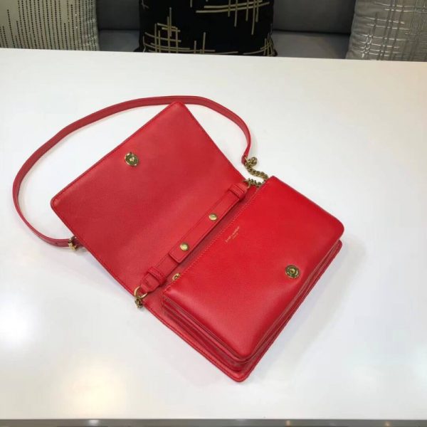Saint Laurent YSL Angie Chain Bag - Quilted Lambskin Replica - Image 7