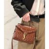 Best Replicas Bags - Replica YSL Cassandra Mini Bag - Caiman Leather, Brown Shop For Best Louis Vuitton LV Replica Bags With Cheap Price