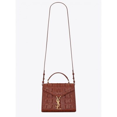 Replica YSL Cassandra Mini Bag - Caiman Leather, Brown